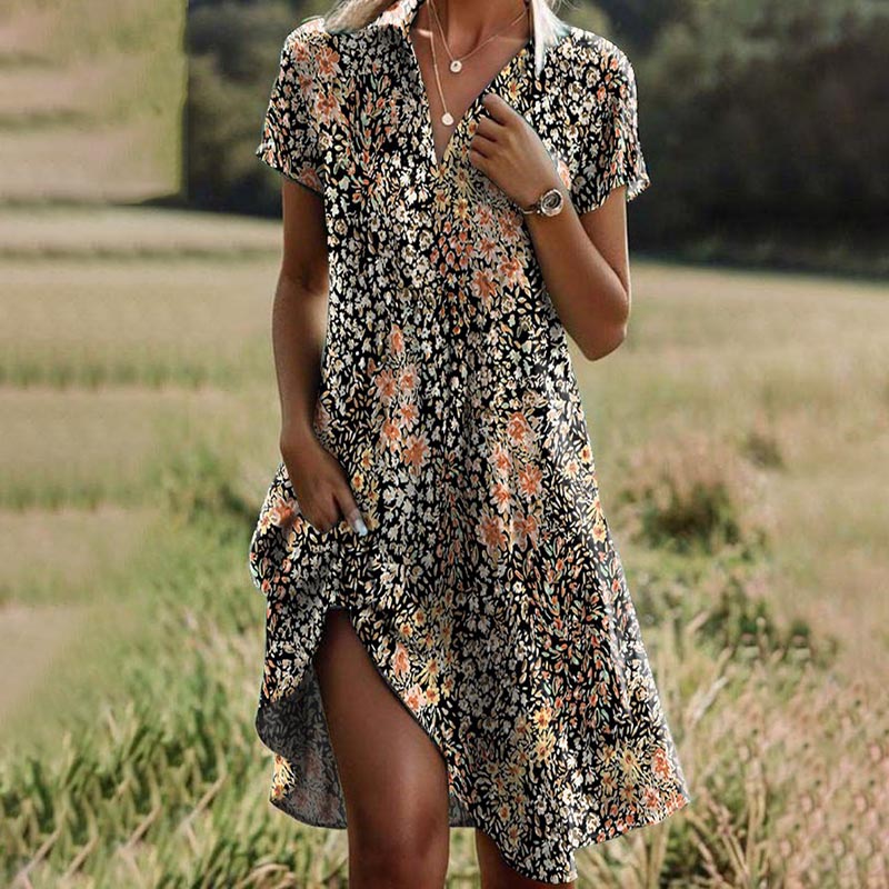 FIONA - Vintage-Kleid Mit Blumendruck