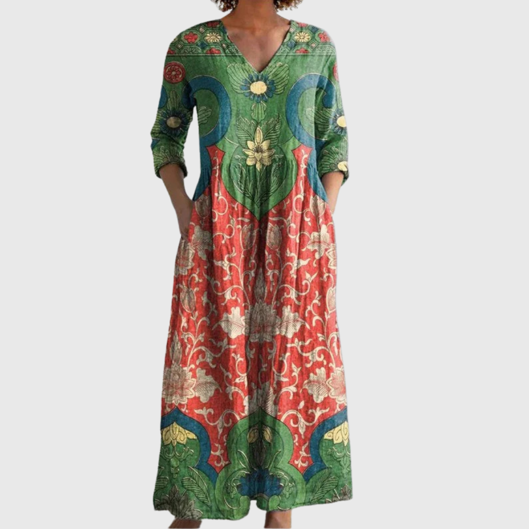 Tara - Elegantes Blumenkleid im Vintage-Stil