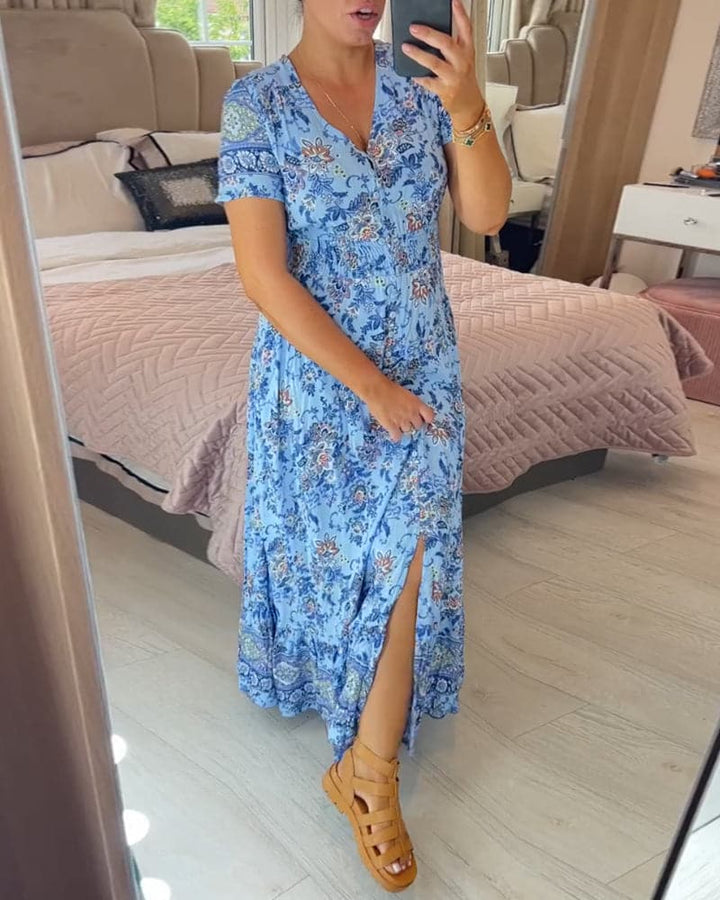 ELLA - Elegantes Boho-Kleid mit Bauchabdeckung
