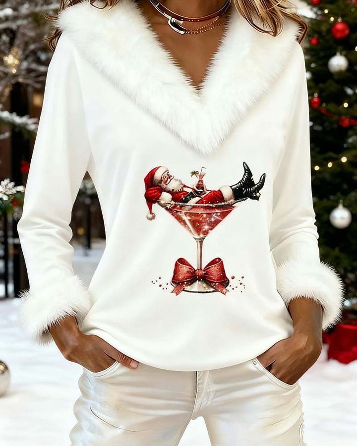 🎅✨ Melanie - Weihnachtsbluse mit Eleganz, Wärme und einem Hauch von festlichem Charme!