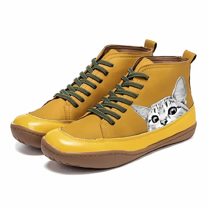 Fenna - Lederstiefel für Katzenliebhaber