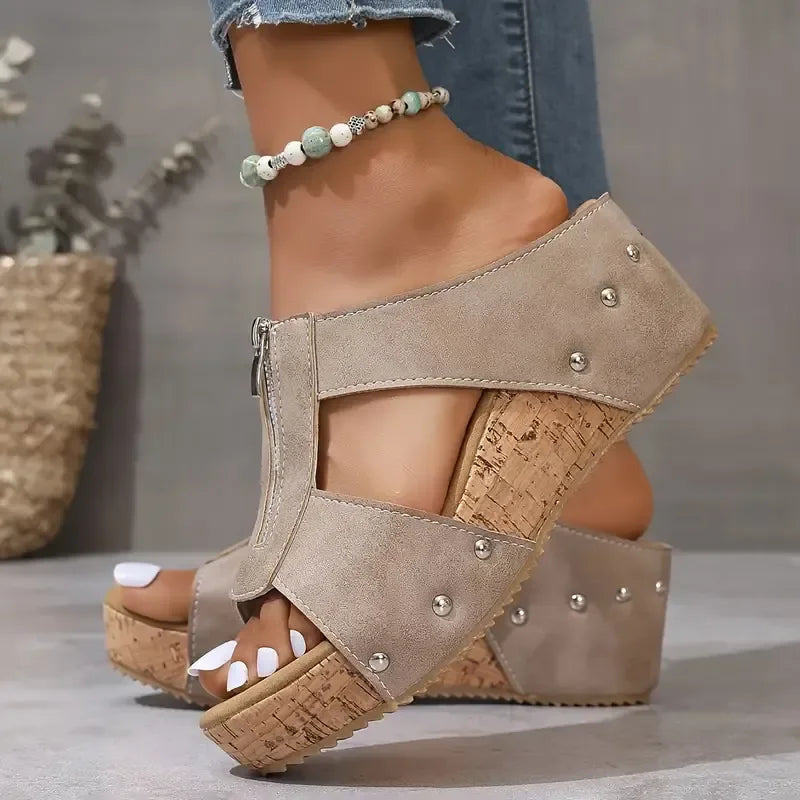 Patricia - Orthopädische Sandalen mit Keilabsatz