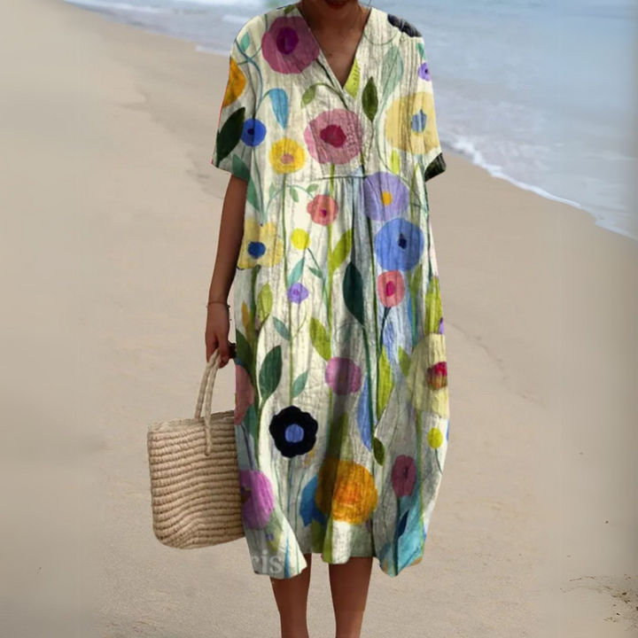 Audrey - Elegantes Blumen Kleid