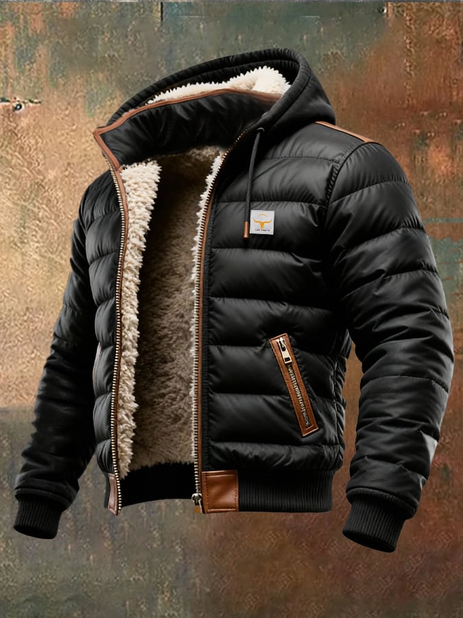 SAMUEL - SCHWARZE SHERPA-STEPPJACKE