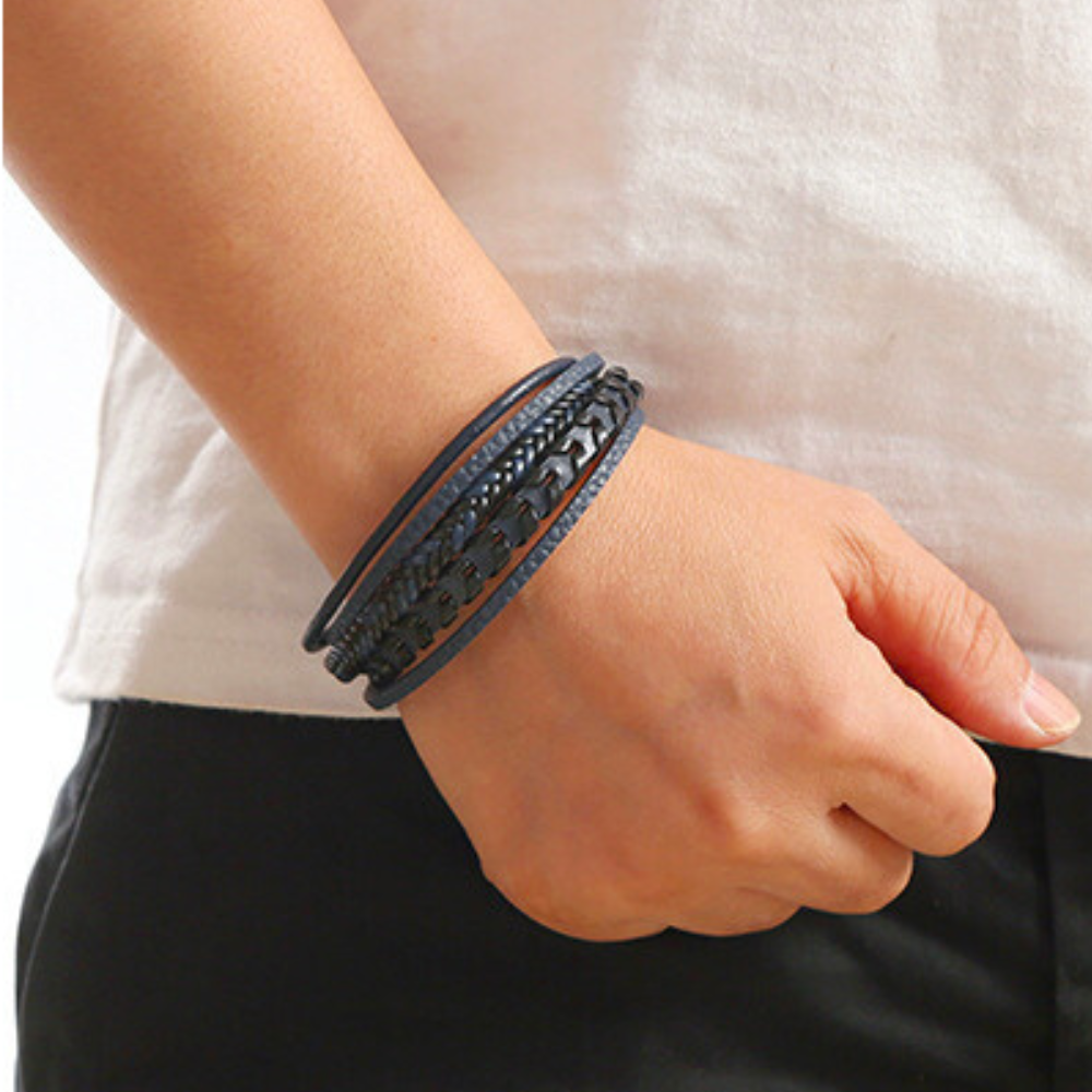 RAGNAR BAND - Geflochtenes Leder-Viking-Armband