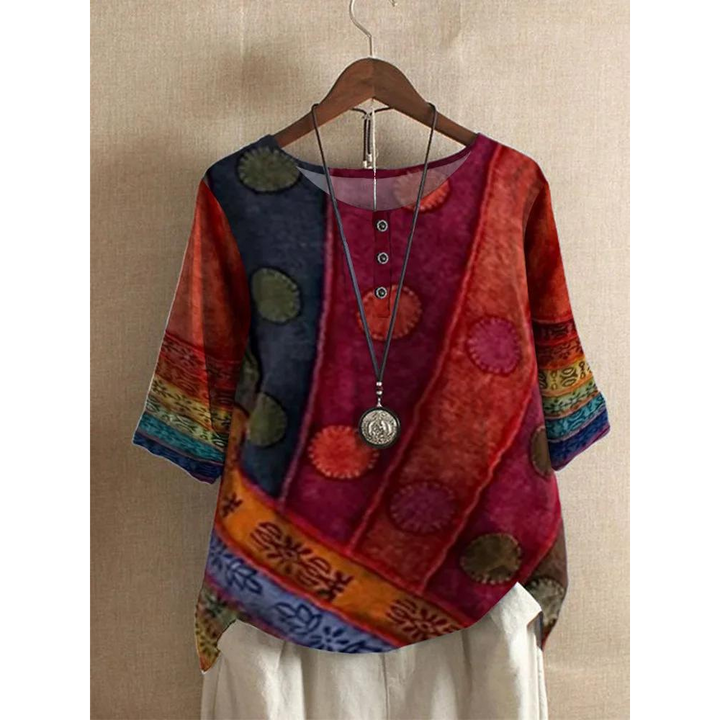 Greta - Top Bohemien Colorato
