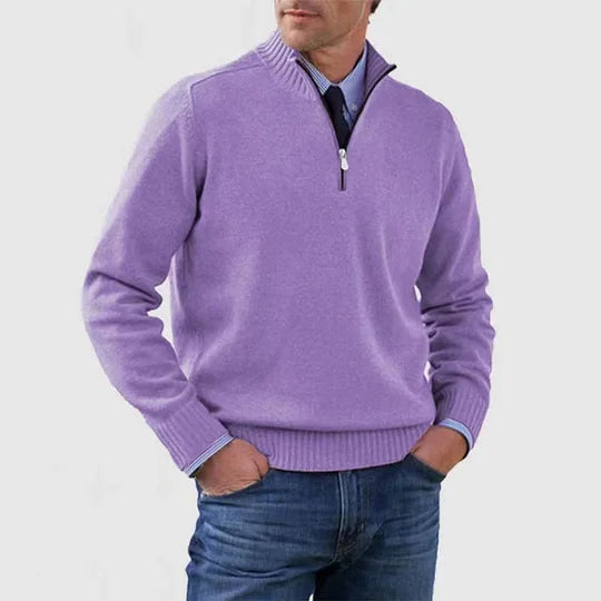 MARTIN - Raffinierter Pullover mit halbem Reissverschluss