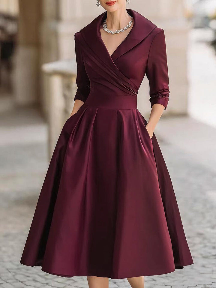 Lina - Midi-Kleid aus Satin