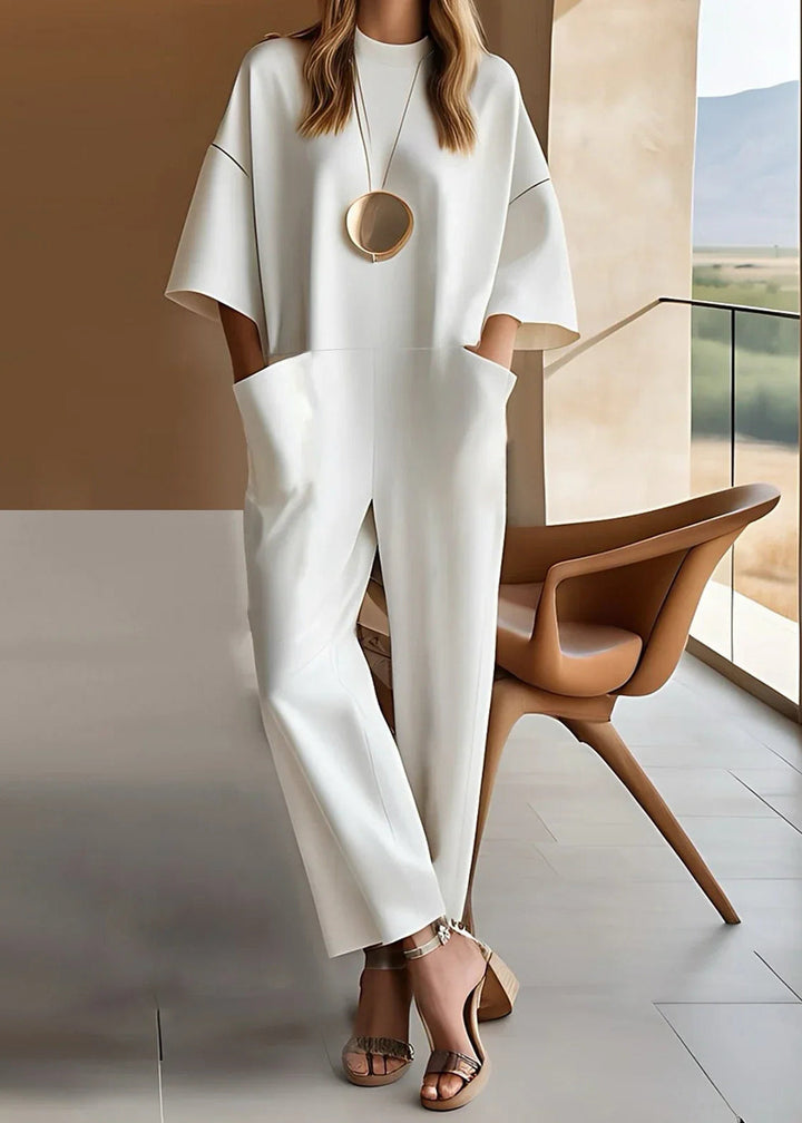 JOLINA - Eleganter Kurzarm-Jumpsuit