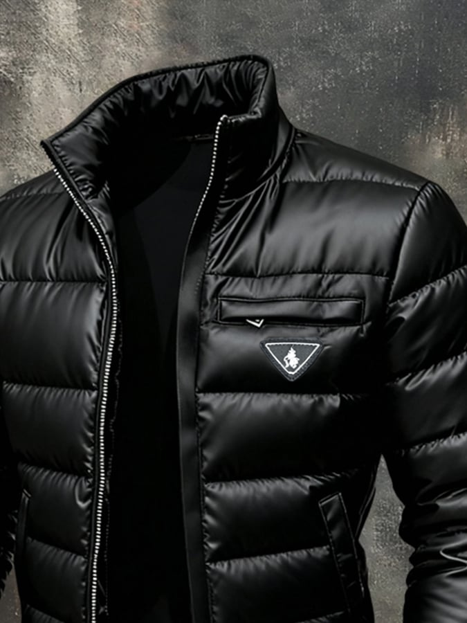 ADRIAN - HERRENDAUNENJACKE SCHWARZ GEPOLSTERT