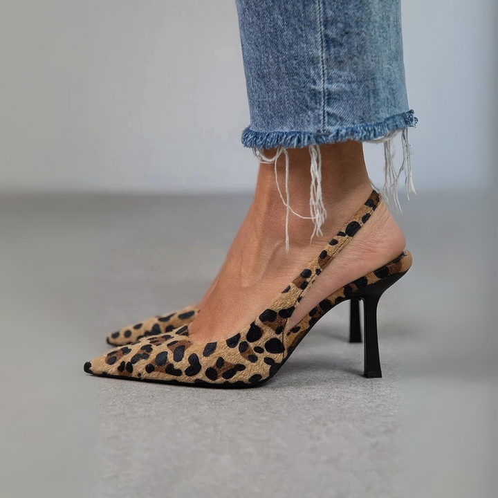 CALISTA - Leoparden-Pumps mit spitzem Absatz
