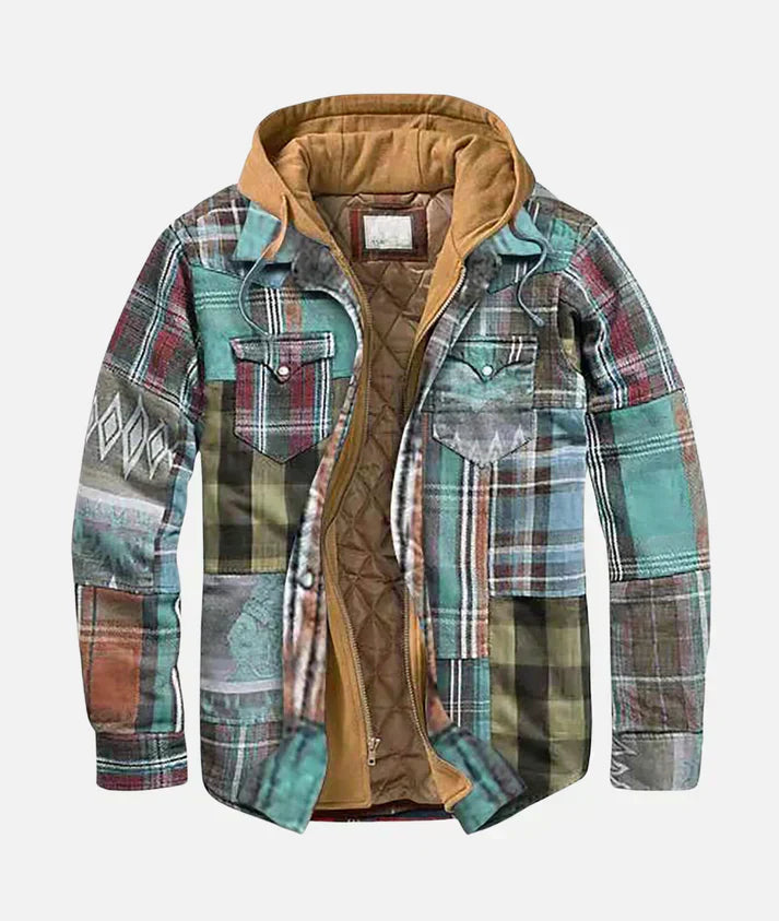 RICHARD - Karierte Patchworkjacke