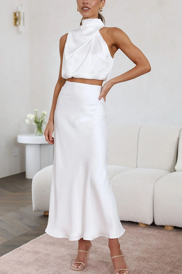 JULIA - Zweiteilige Satin-Kleid-Sets