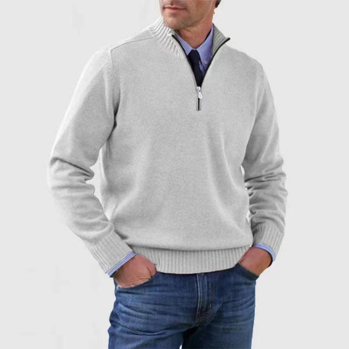MARTIN - Raffinierter Pullover mit halbem Reissverschluss