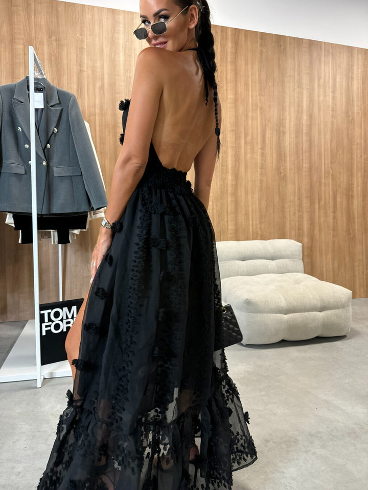 SARAH - Schwarzes Maxikleid