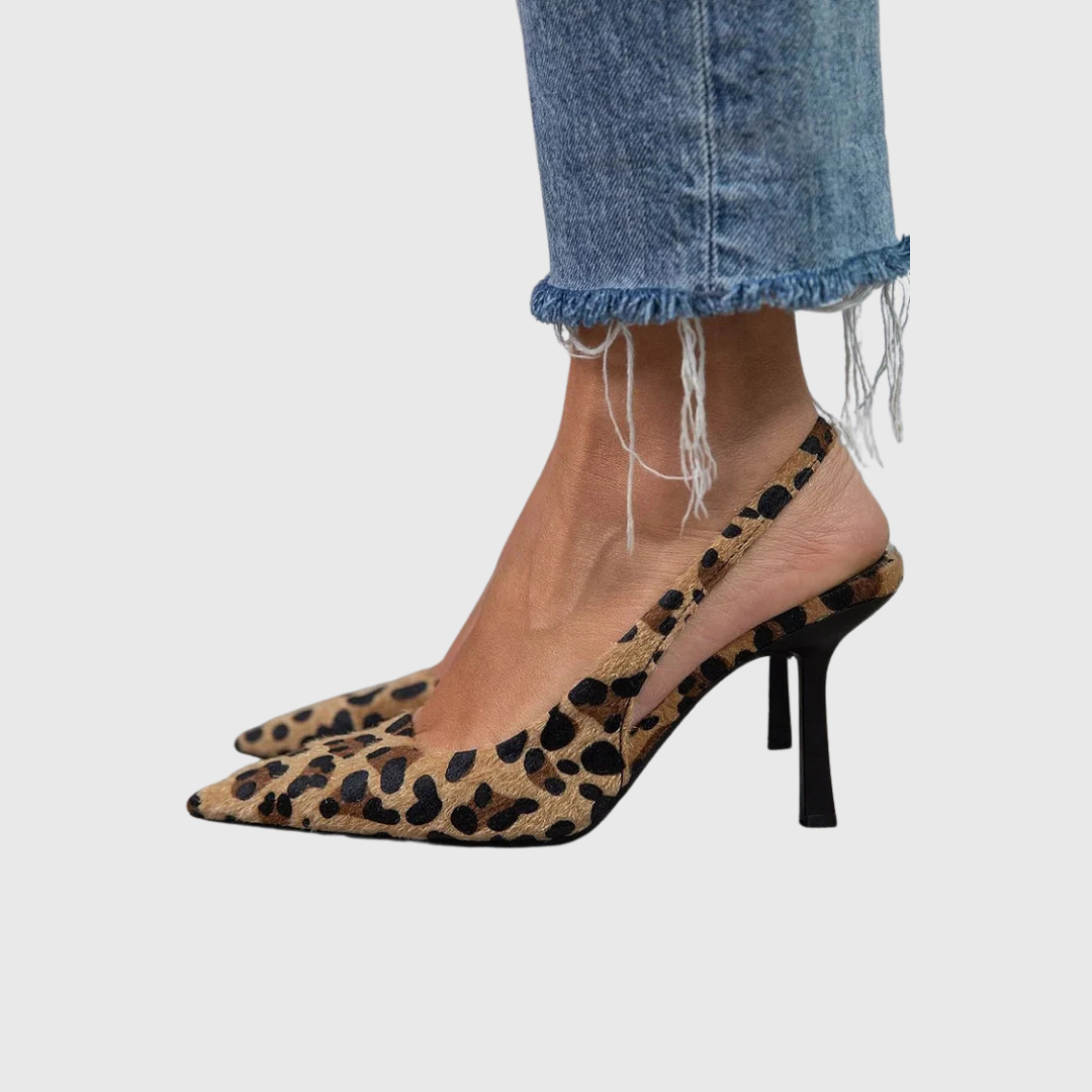 CALISTA - Leoparden-Pumps mit spitzem Absatz