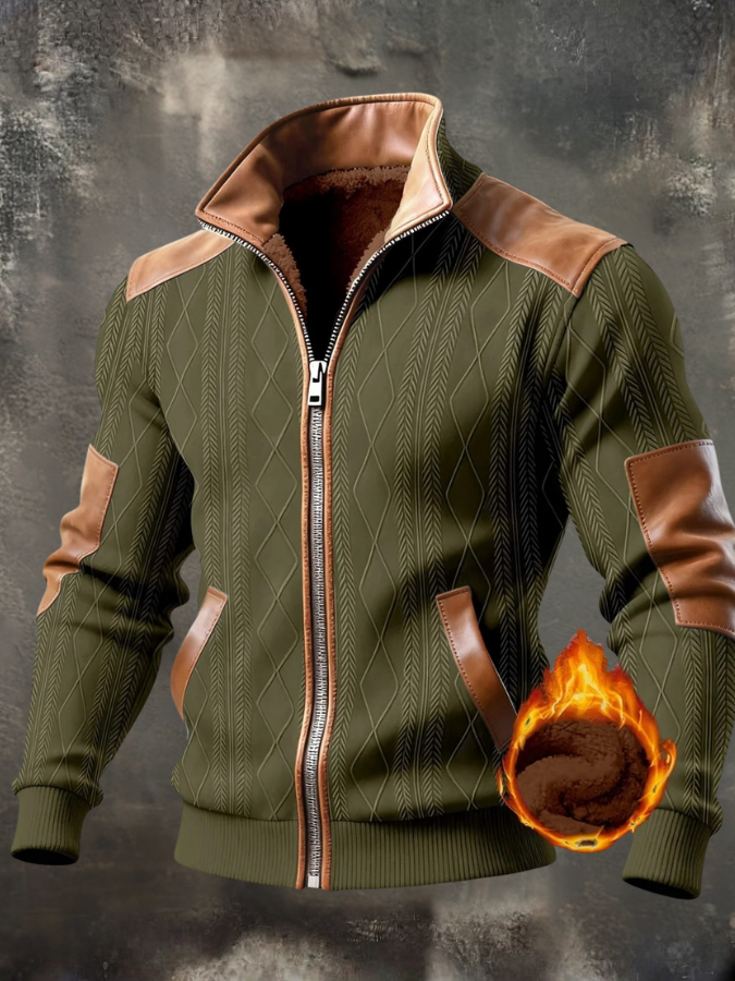 Noel - Strukturelle Jacke mit hohem Kragen