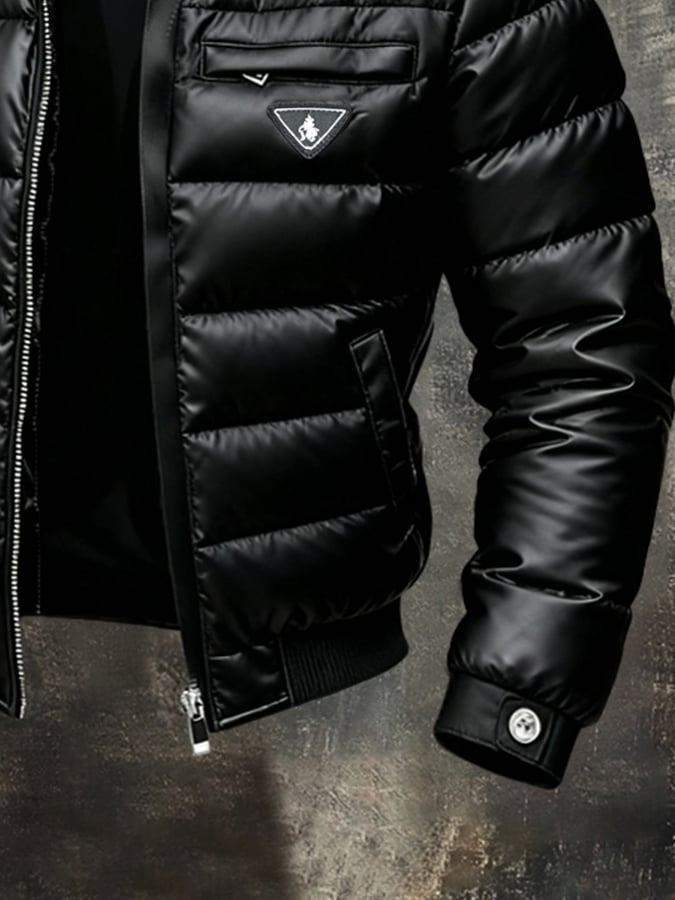 ADRIAN - HERRENDAUNENJACKE SCHWARZ GEPOLSTERT