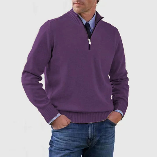 MARTIN - Raffinierter Pullover mit halbem Reissverschluss