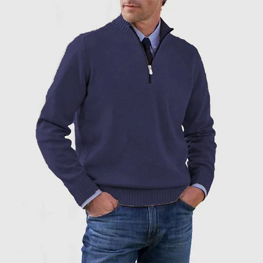 MARTIN - Raffinierter Pullover mit halbem Reissverschluss