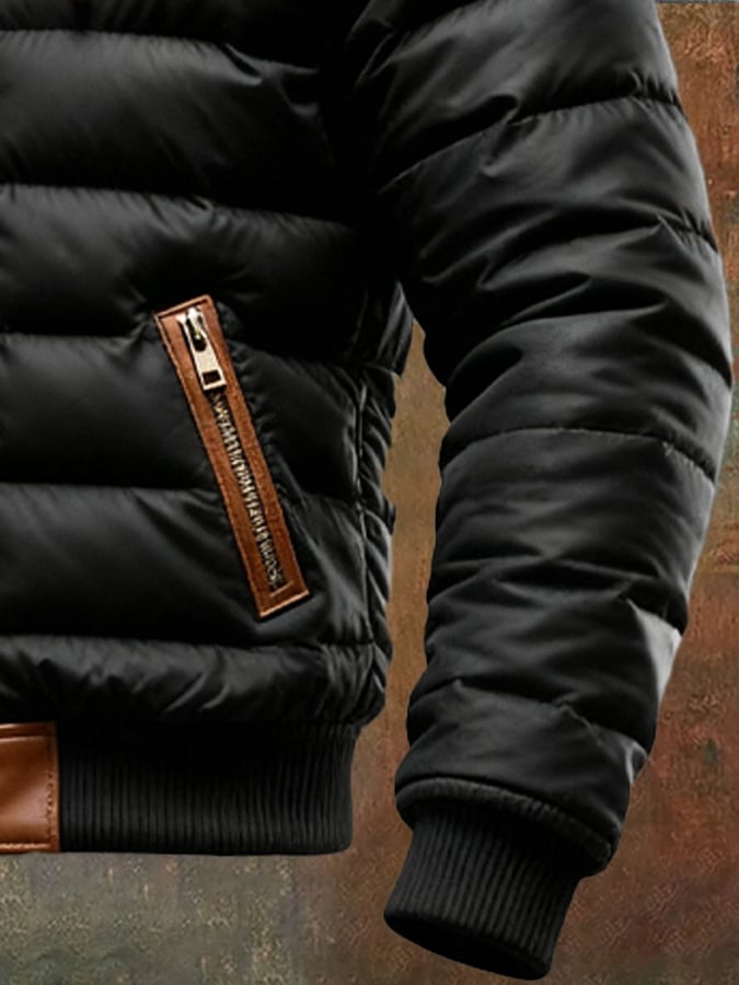SAMUEL - SCHWARZE SHERPA-STEPPJACKE