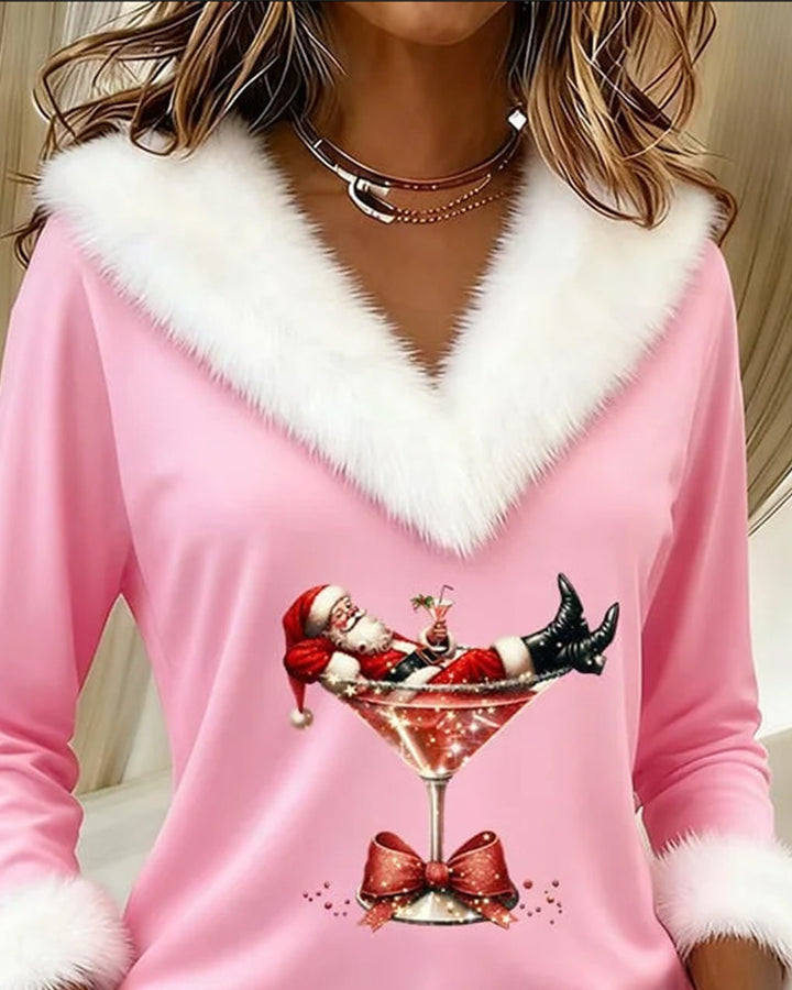 🎅✨ Melanie - Weihnachtsbluse mit Eleganz, Wärme und einem Hauch von festlichem Charme!