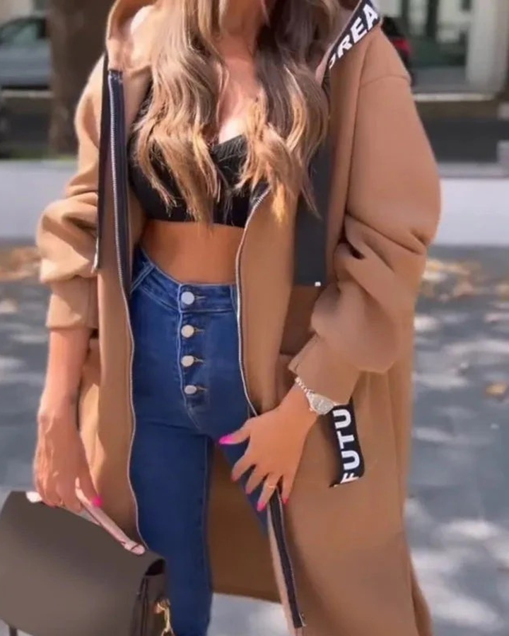 Marina - Langer Kapuzenpullover