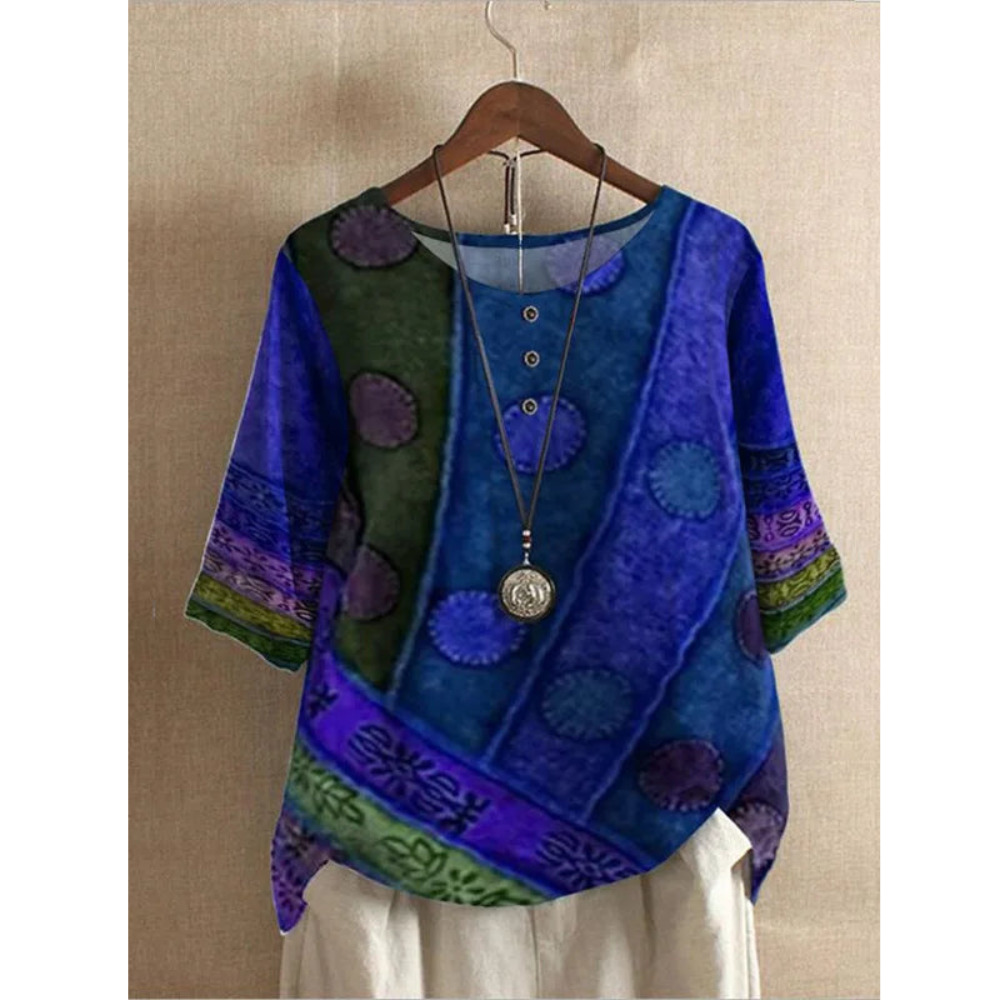 Greta - Top Bohemien Colorato