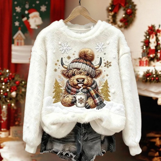 Weihnachtlicher Stierpullover™