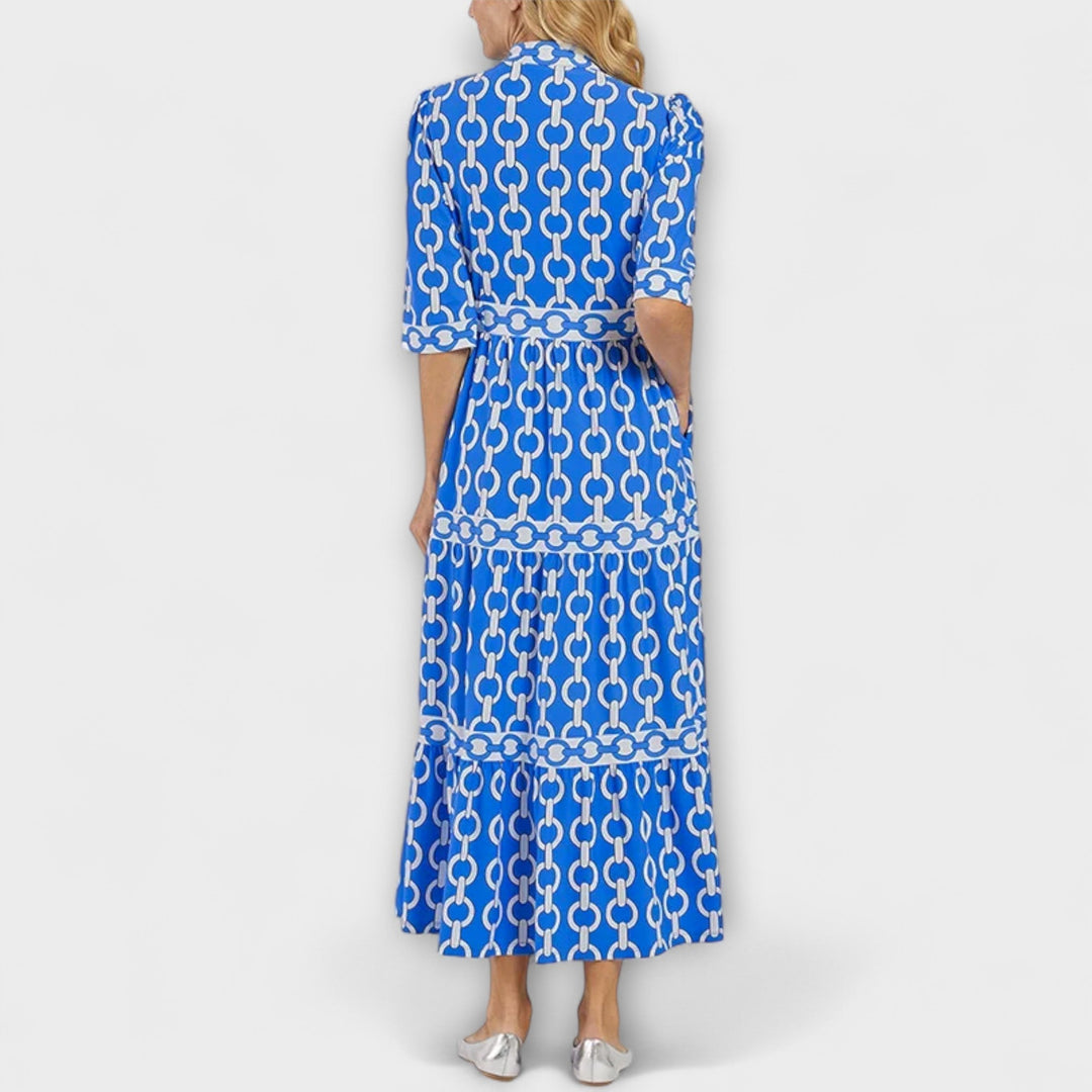 URSULA - Midi-Kleid mit Kettenmuster