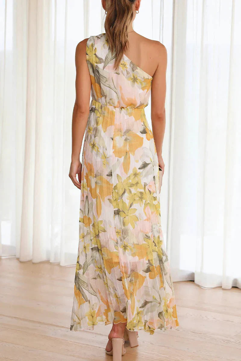 MARIE - Bedrucktes asymmetrisches Kleid