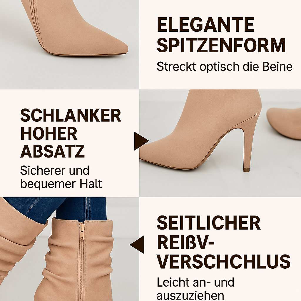Catalina - Stiletto-Stiefel mit spitzem Fuss