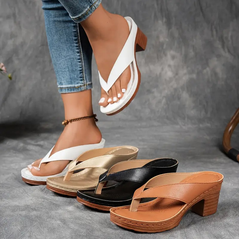 Saskia - Orthopädische Slipper mit Absatz