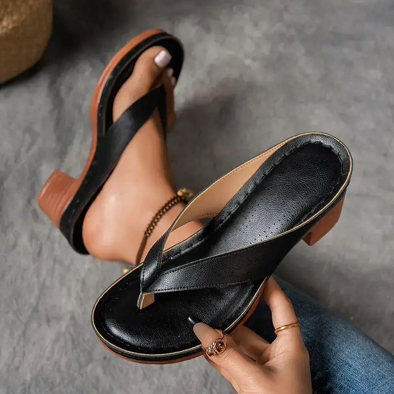 Saskia - Orthopädische Slipper mit Absatz