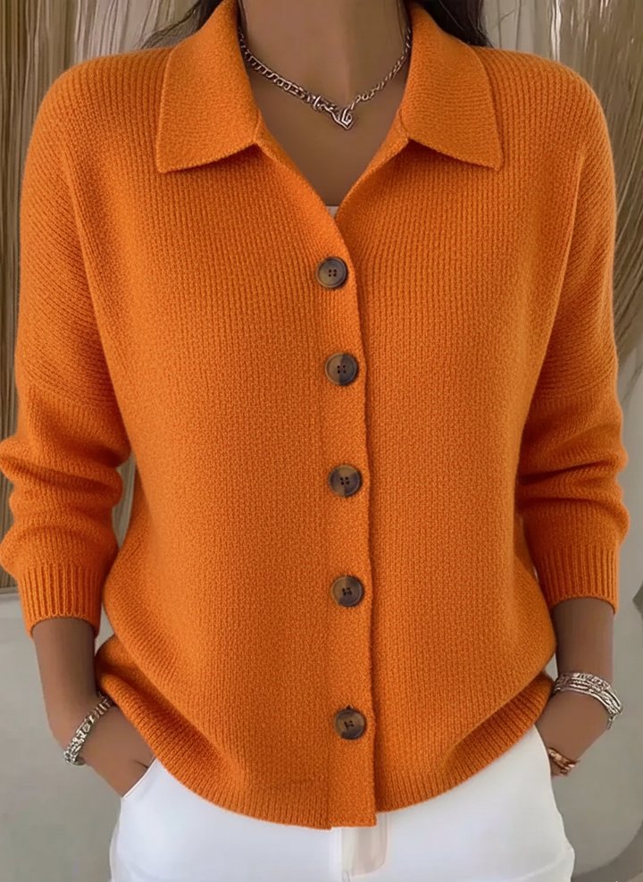 Helena - Weiche, elegante Bluse mit Kragen und Knopfverschluss