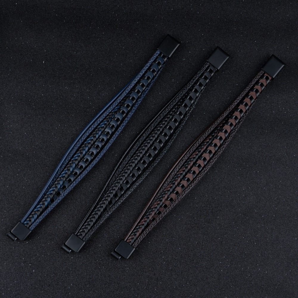 RAGNAR BAND - Geflochtenes Leder-Viking-Armband