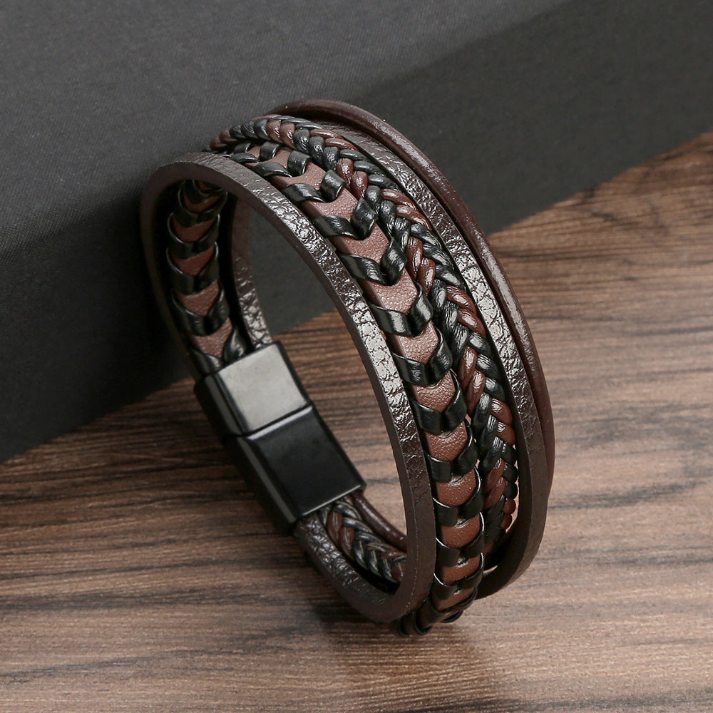 RAGNAR BAND - Geflochtenes Leder-Viking-Armband
