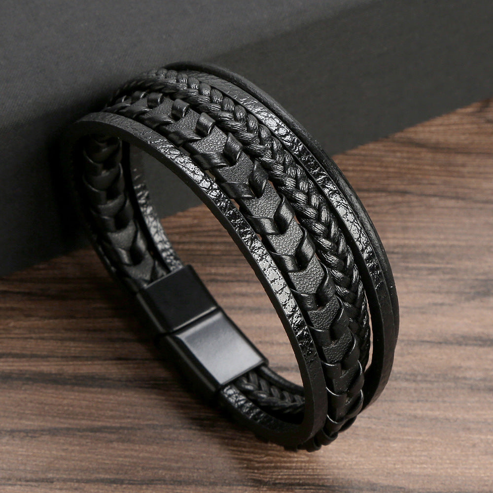 RAGNAR BAND - Geflochtenes Leder-Viking-Armband