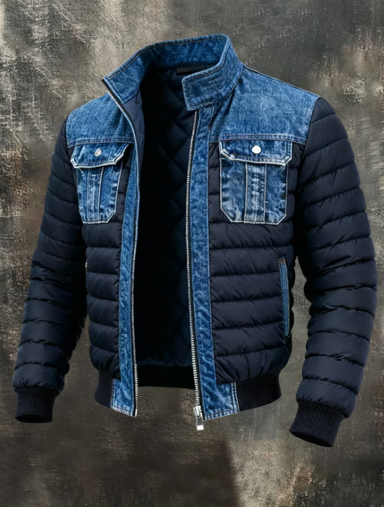 PATRYK - QUILT-JACKE MIT FEINEN DETAILS AUS DENIM