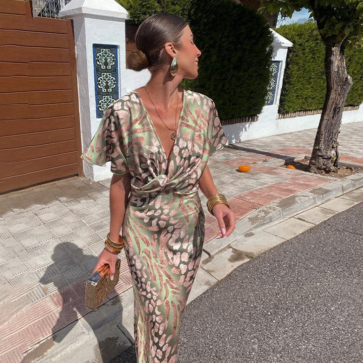 RIDA - Maxikleid mit V-Ausschnitt