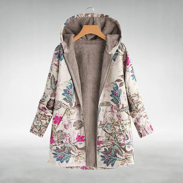 Mira - Stilvolle Blumen Fleecejacke