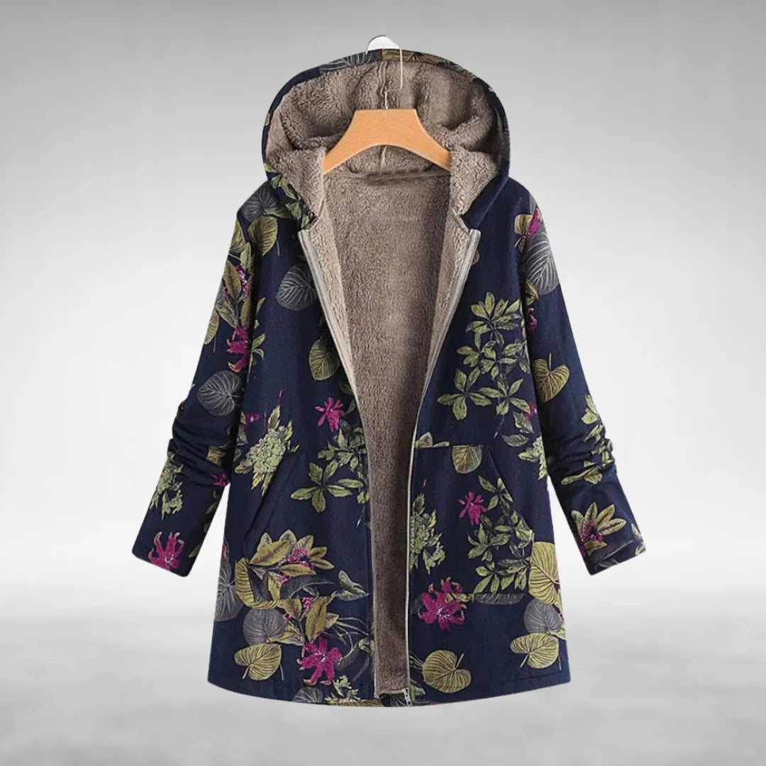 Mira - Stilvolle Blumen Fleecejacke