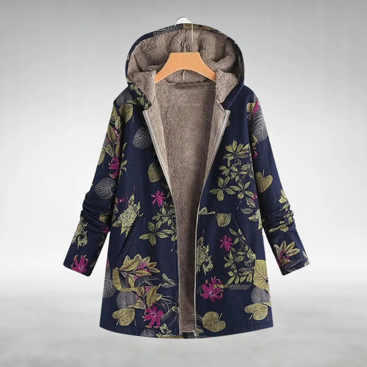 Mira - Stilvolle Blumen Fleecejacke