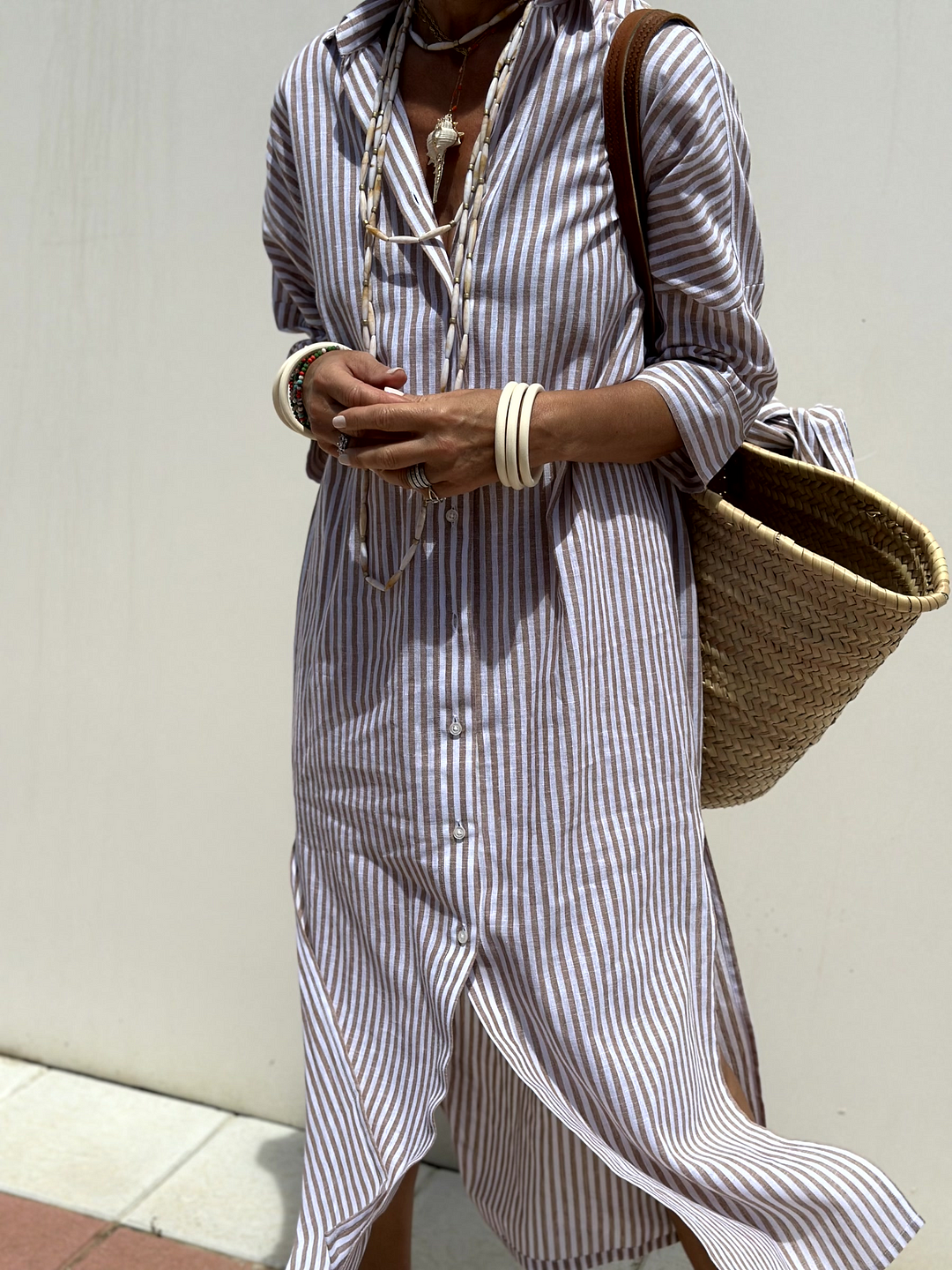 YVONNE -  Gestreiftes Sommerkleid