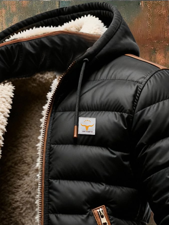 SAMUEL - SCHWARZE SHERPA-STEPPJACKE