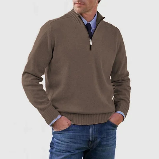 MARTIN - Raffinierter Pullover mit halbem Reissverschluss