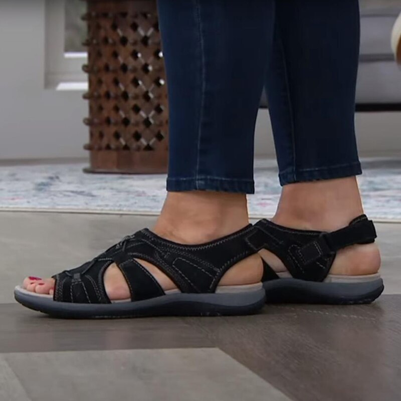 Ariana - Stilvolle, verstellbare Sommerschuhe mit Stützsohle