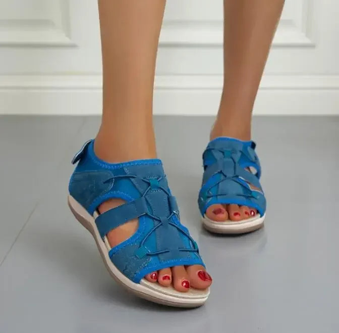 Ariana - Stilvolle, verstellbare Sommerschuhe mit Stützsohle
