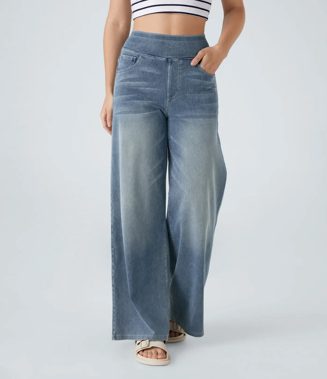 ELLA - Elastische Hose mit hoher Taille