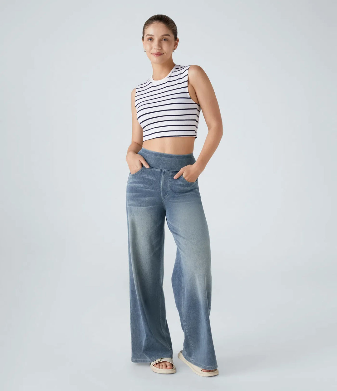 ELLA - Elastische Hose mit hoher Taille